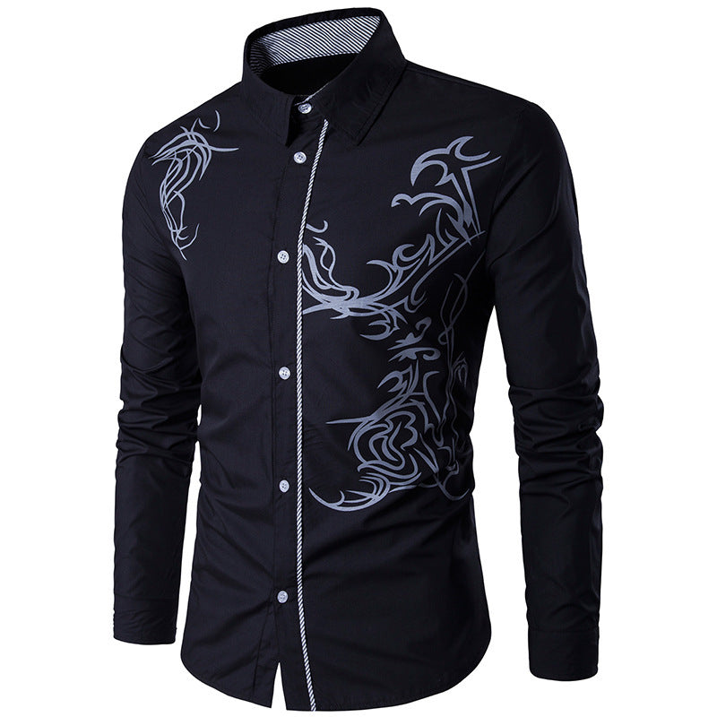 Herren Hemd Modern Grafikdesign Elegant Berlin Style