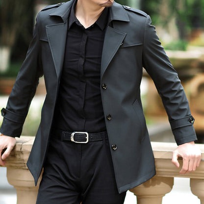 Herren Lederjacke Mit Hochem Kragen Elegantes Design
