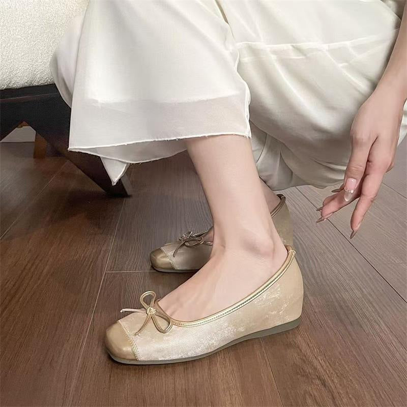 Damen Ballerinas Elegante Schnürballett mit Applikation