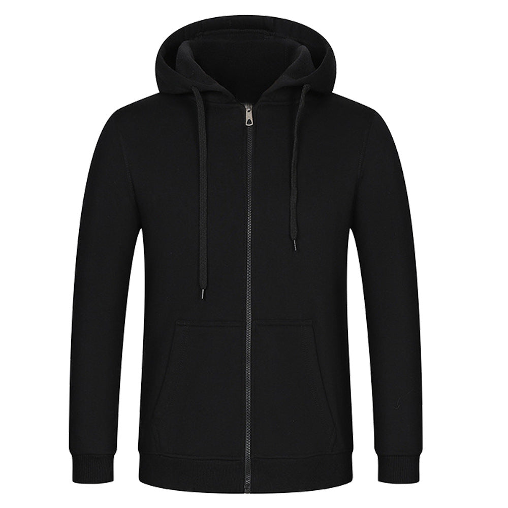 Herren Kapuzensweatshirt Durchgehend Reißverschluss Taschen Sportlich - BerlinGlamour