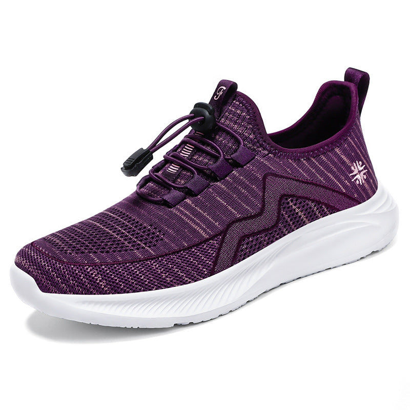 Damen Sneaker Leicht Sportliche Laufschuhe Mit Schnellschnürsystem