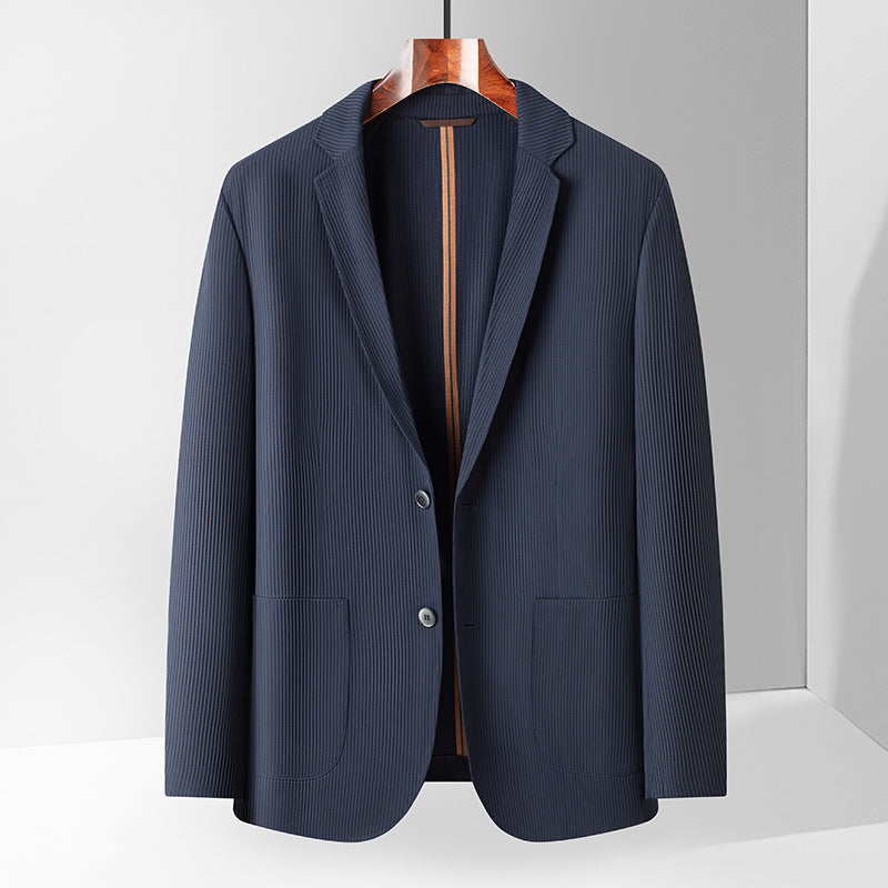 Herren Blazer Jacke Slim Fit Streifen Elegant