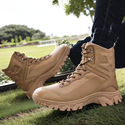 Herren Outdoor-Stiefel Knöchelschutz Rutschfest Wanderschuhe