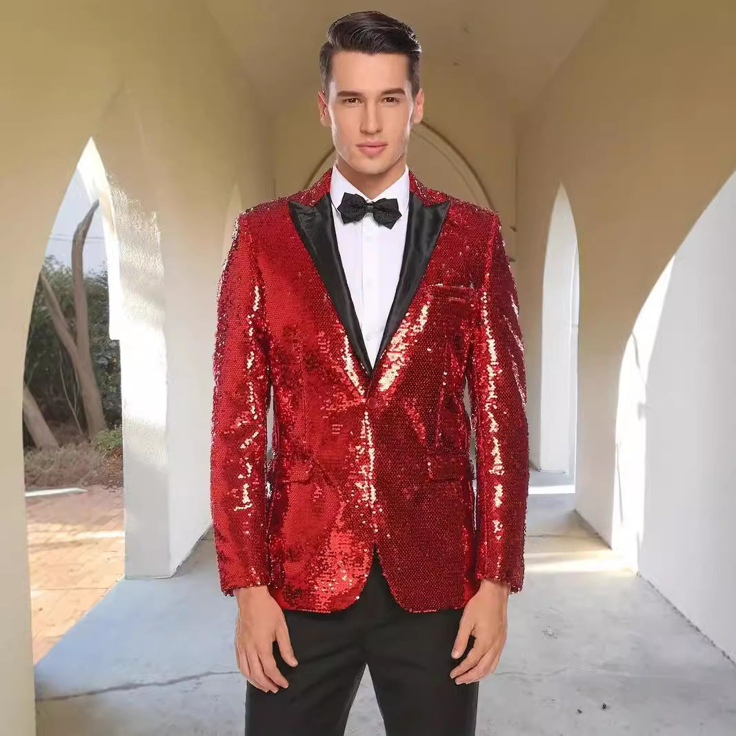 Herren Smoking Blazer Glitzernd Modern