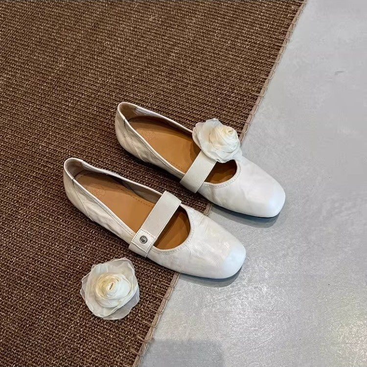 Damen Ballerinas Blumen Elegant Flexibel