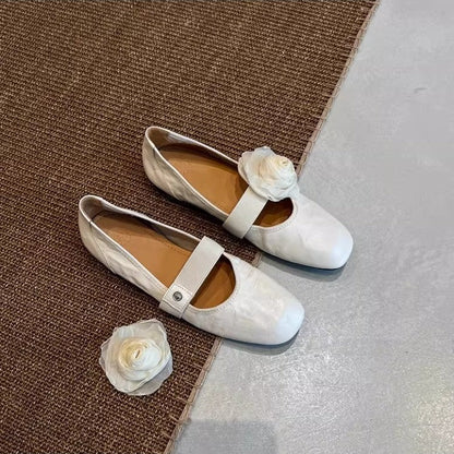 Damen Ballerinas Blumen Elegant Flexibel