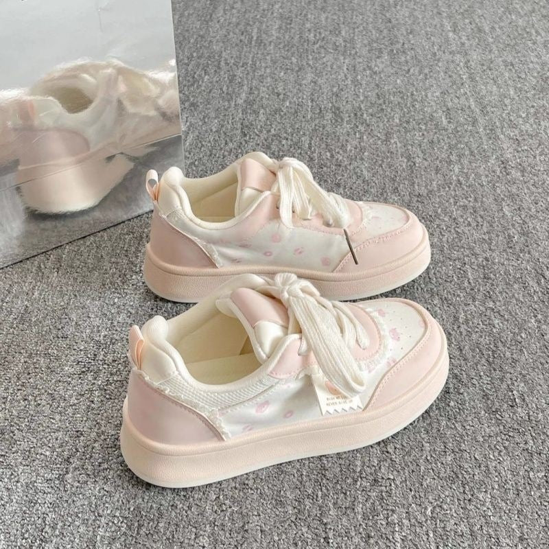 Damen Schnürsneaker Weich Bequem Verspielt