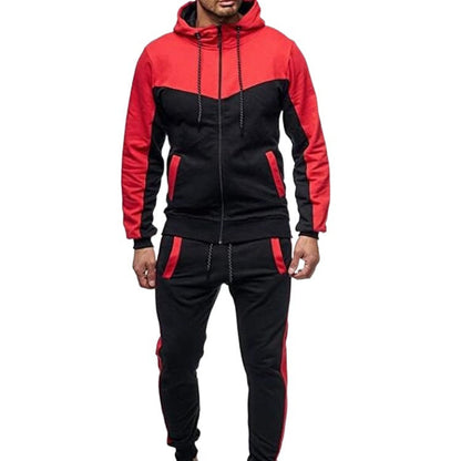 Herren Jogginganzug Sportlich mit Kapuze und Taschen