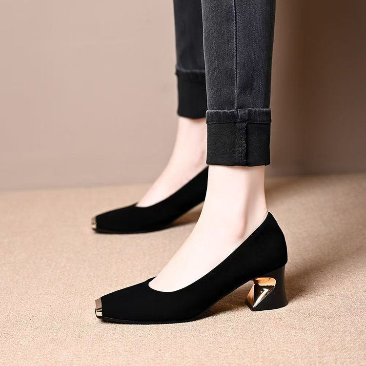 Damen Pumps Hochhackig Elegant mit Metall Detail