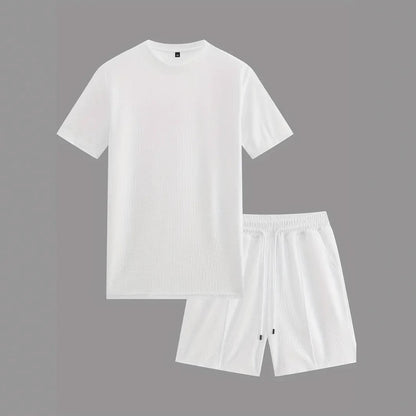 Herren Freizeit Set mit hochwertigem T-Shirt und Shorts Komfortabel