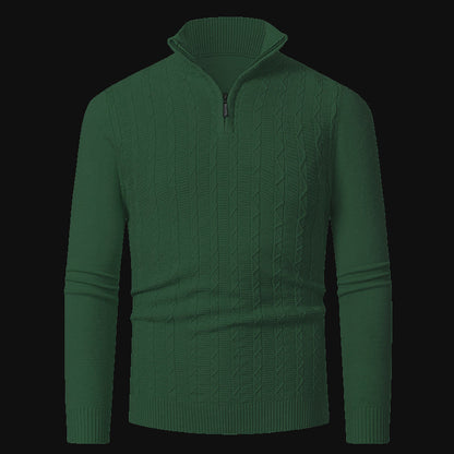 Herren Strickpullover Modern Reißverschluss Kragen Übergröße