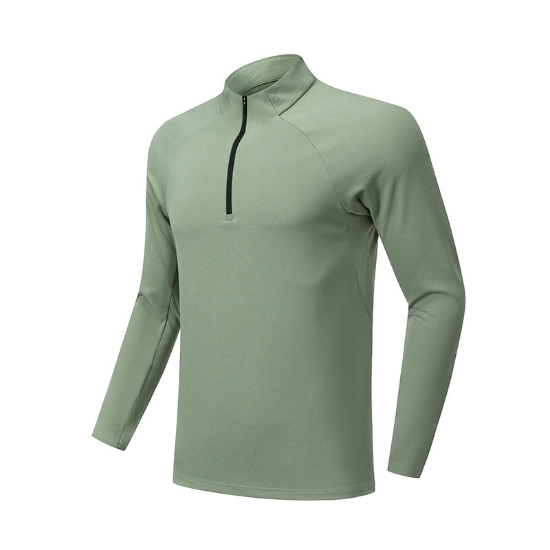 Herren Langarmshirt Funktionshemd mit Reißverschluss Sportlich