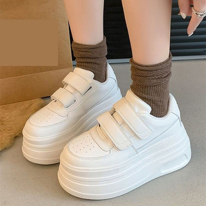 Damen Sneaker Plateau Klettverschluss Bequem - BerlinGlamour