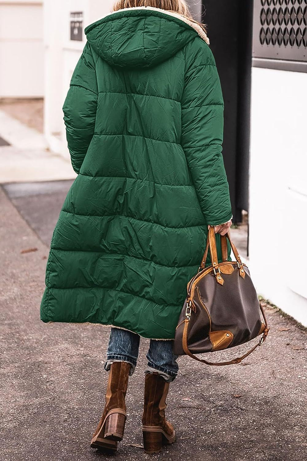 Damen Parka gefüttert mit Kapuze und lässigem Schnitt