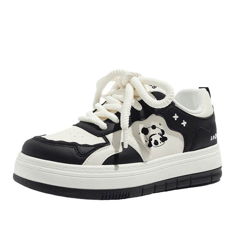 Damen Sneaker Sportlich Tiermotiv Schnürsenkel