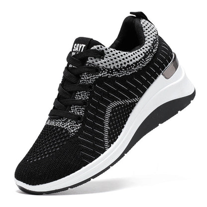 Damen Sneaker Sportlich Atmungsaktiv Knit Sohle Rutschfest