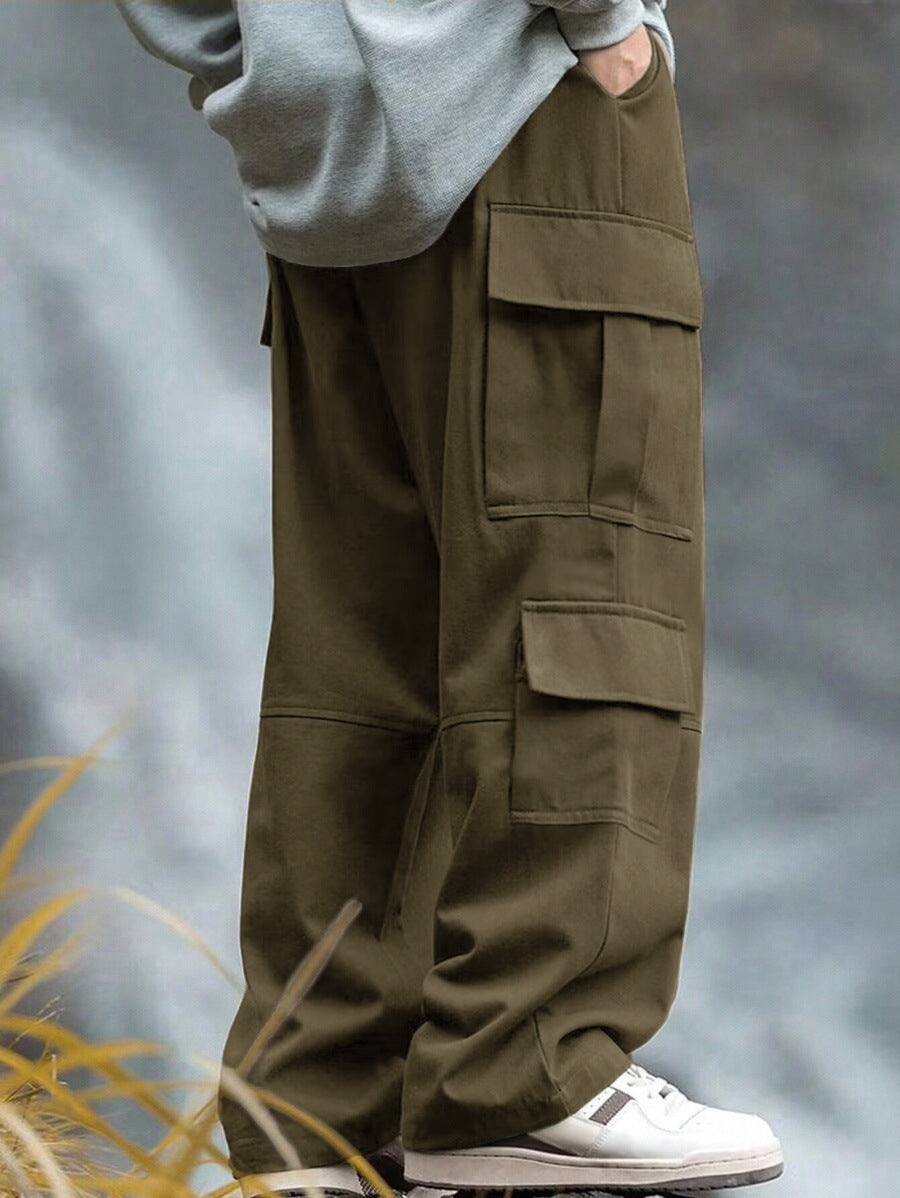 Herren Cargo-Hosen Bequem mit Seitentaschen und Relaxed-Fit