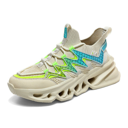 Damen Laufschuhe Sportlich atmungsaktiv mit Wellenmuster