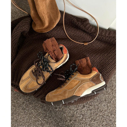 Damen Sneaker Wildleder Atmungsaktiv Modisch