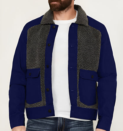 Herren Outdoor-Jacke Teddyfellkragen Warm Funktional