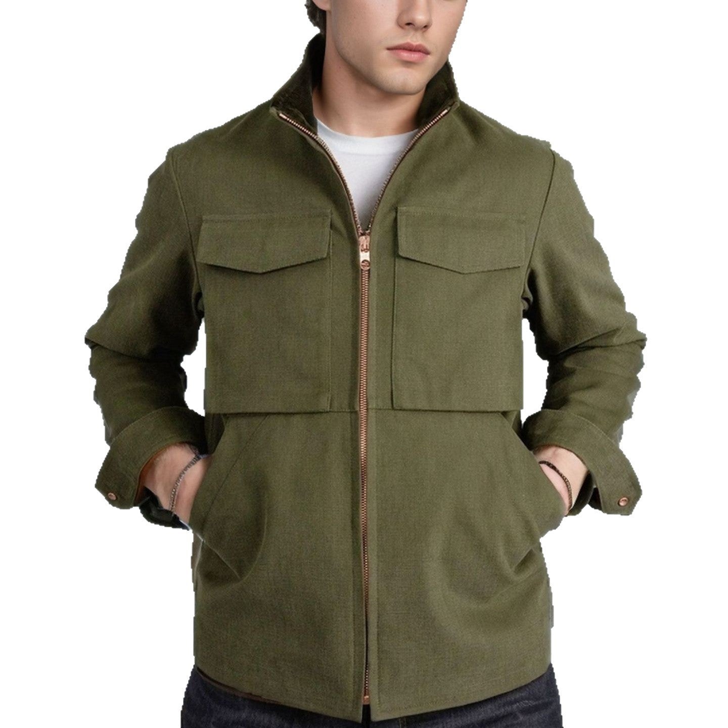 Herren Jacke Übergangsjacke Modern mit Taschen