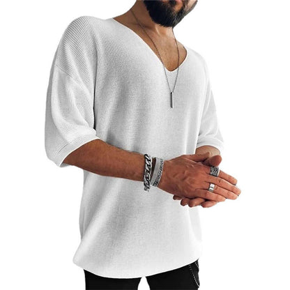 Herren Pullover Übergröße V-Ausschnitt Großes Modell