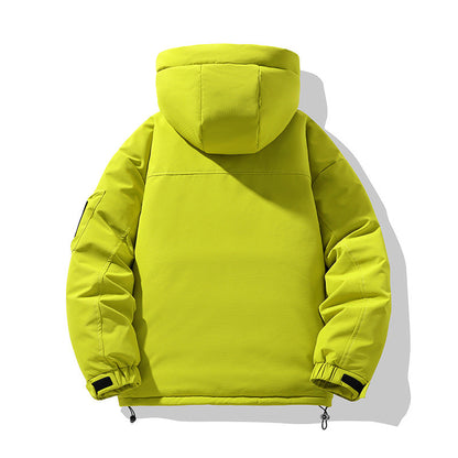 Herren Outdoorjacke Isoliert Wasserdicht mit Kapuze und Taschen
