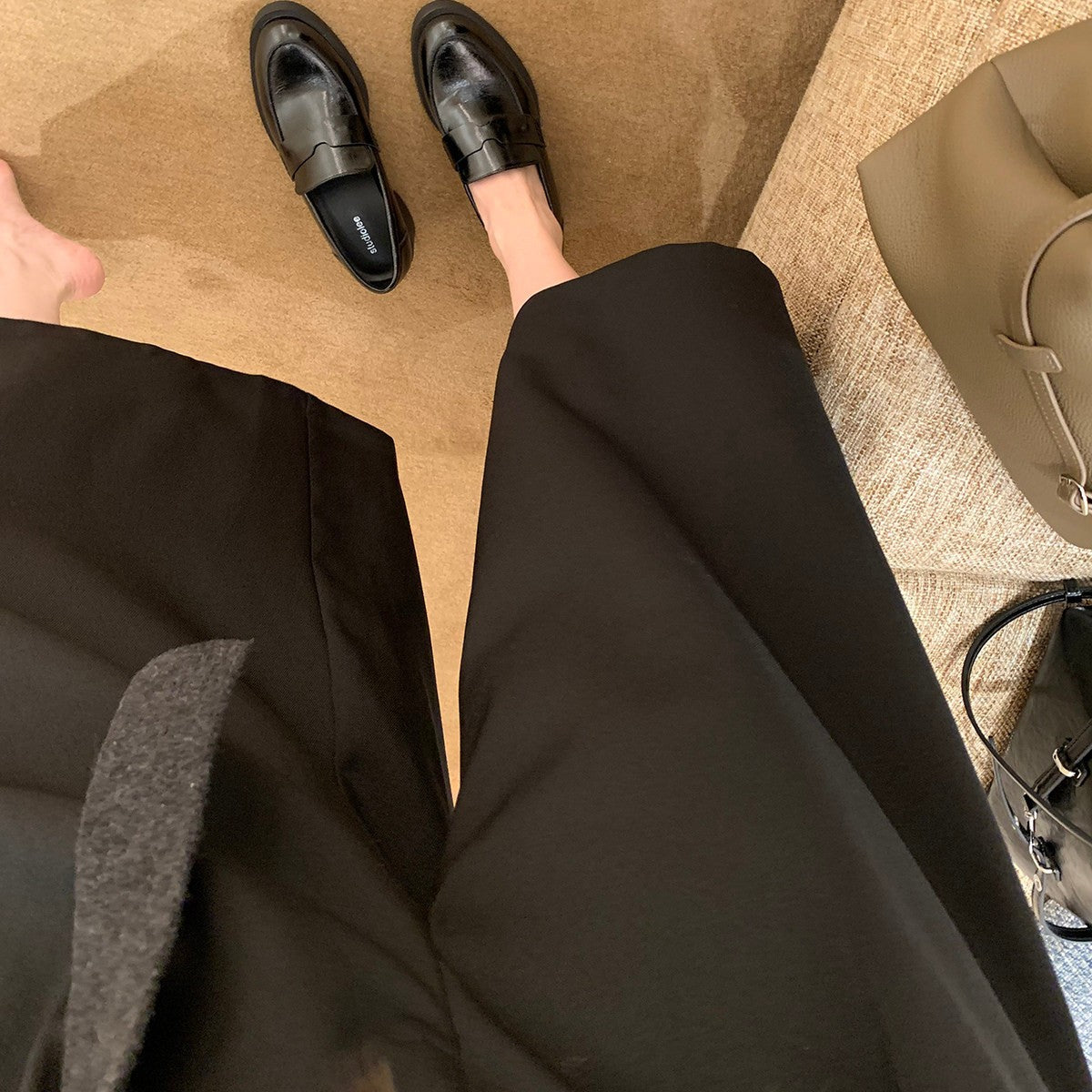 Damen Mokassins mit Plateausohle und Riemchenverschluss Elegant