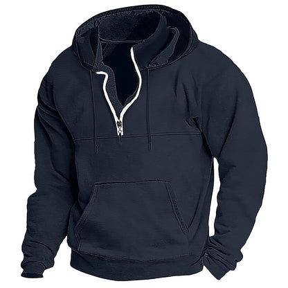 Herren Fleece Hoodie Halbzipp mit Kapuze Größe XL