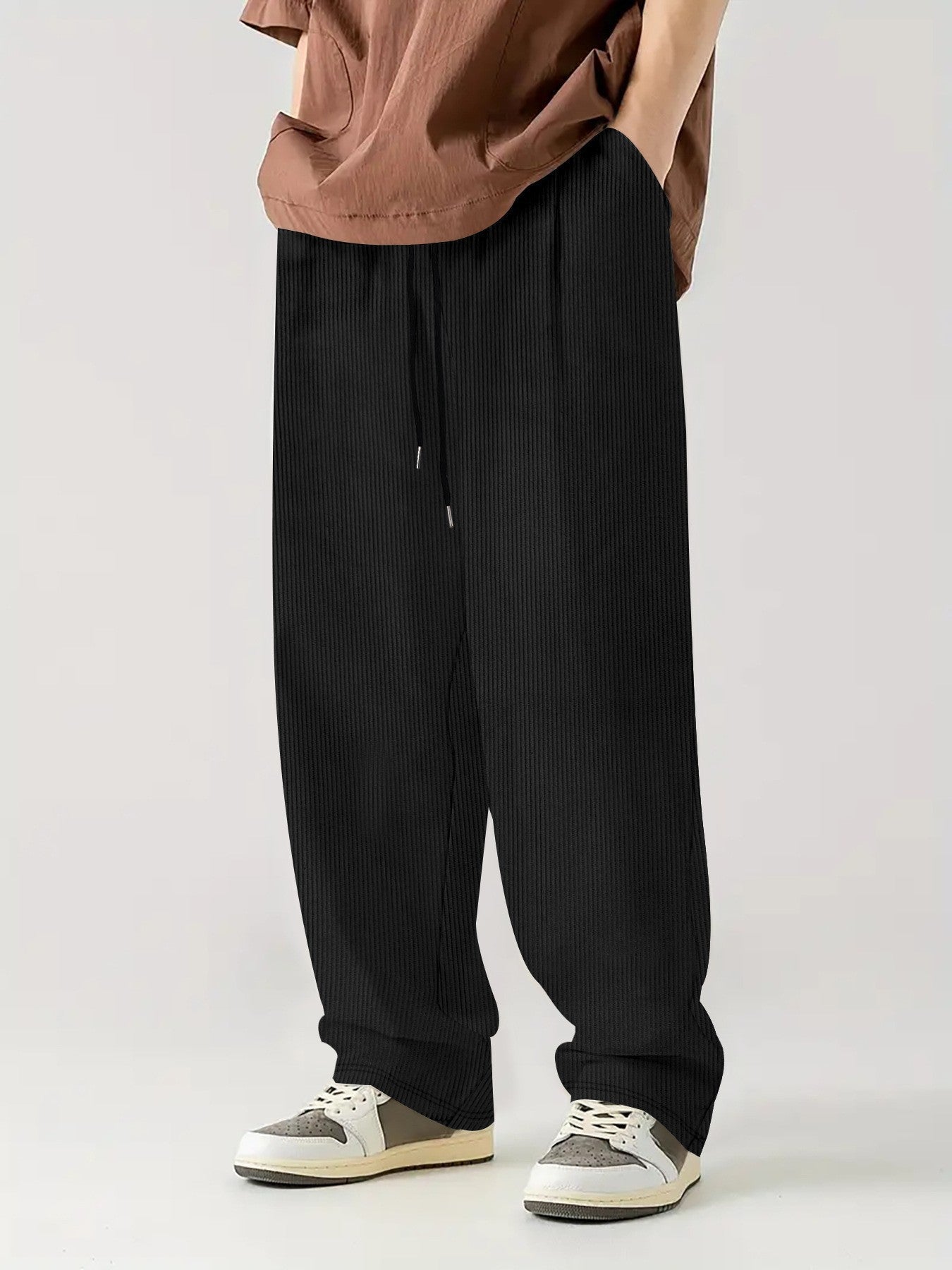 Bequeme Herren Ripp Hose Elastischer Bund Stretch