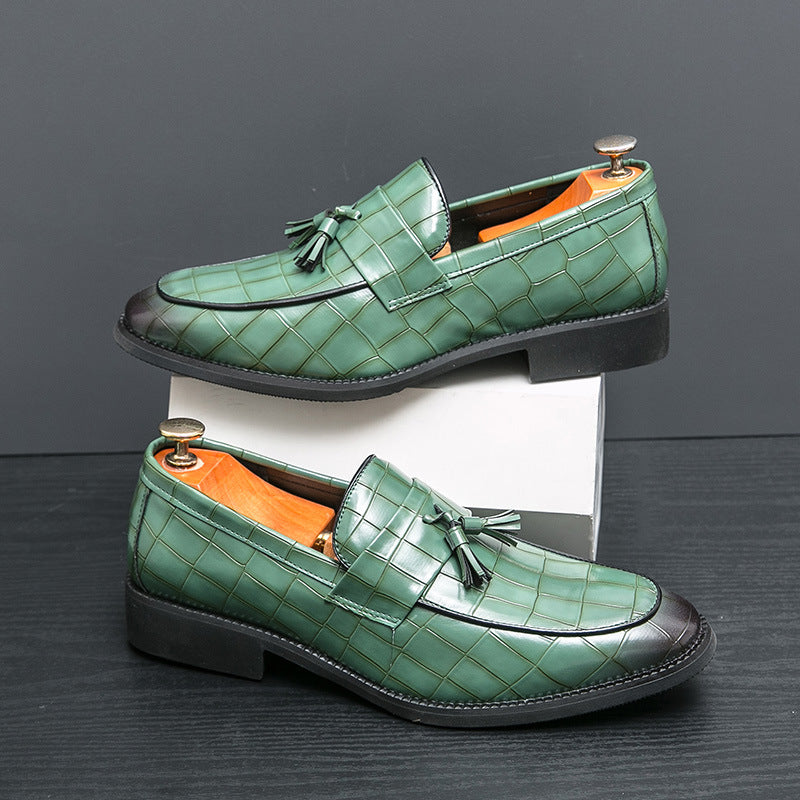 Damen Mokassins Leder Schuhe mit Quasten Detail Modern