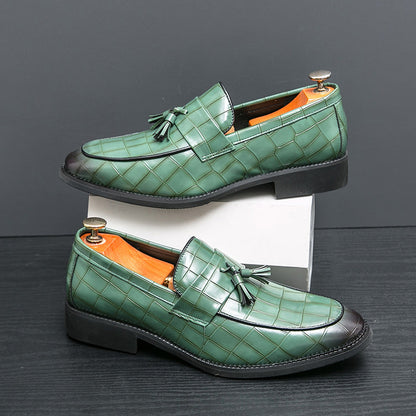 Damen Mokassins Leder Schuhe mit Quasten Detail Modern