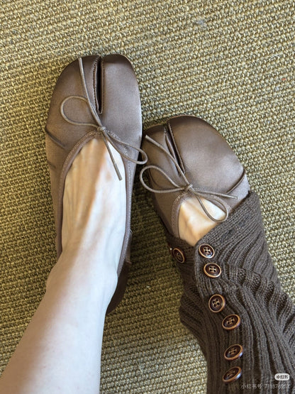 Damen Ballerinas Weich Satin Schuhe Modern
