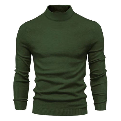 Herren Rollkragenpullover Weich Merinowolle Elegant