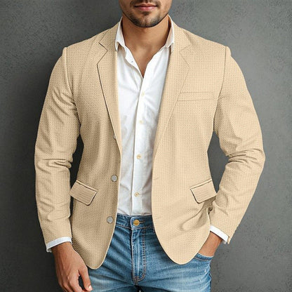 Herren Blazer Elegant Strukturiert Mit Taschen
