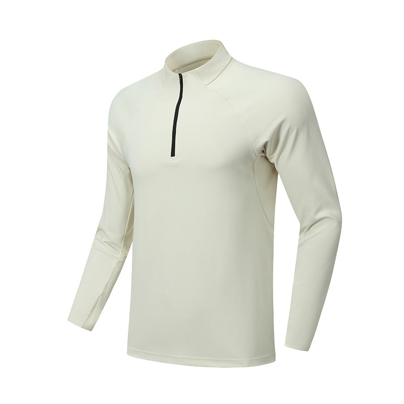 Herren Langarmshirt Funktionshemd mit Reißverschluss Sportlich