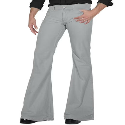 Herren Schlaghose Modern Slim Fit Schwarz