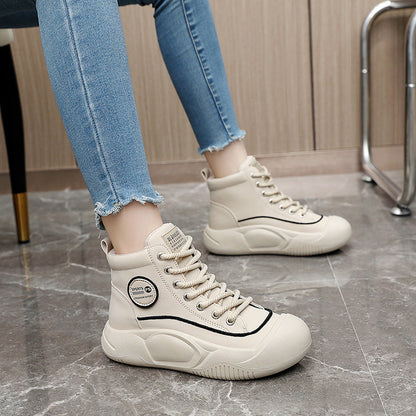 Damen Sneaker High-Top Sportlich Mit Strapazierfähiger Sohle