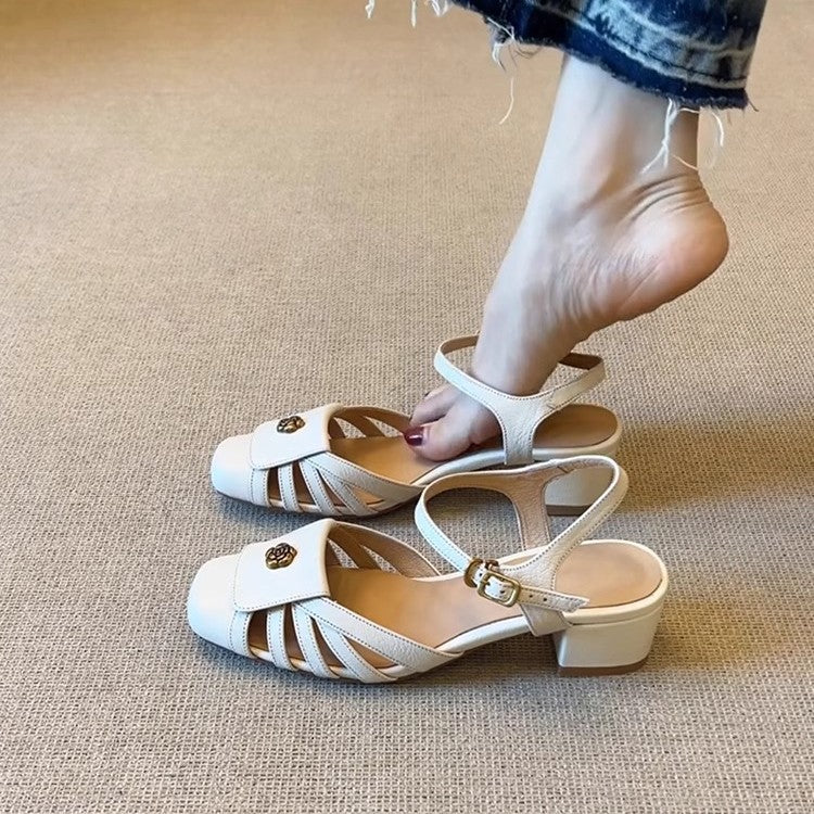 Damen Sandalen Komfortabel Elegant mit Applikation - BerlinGlamour