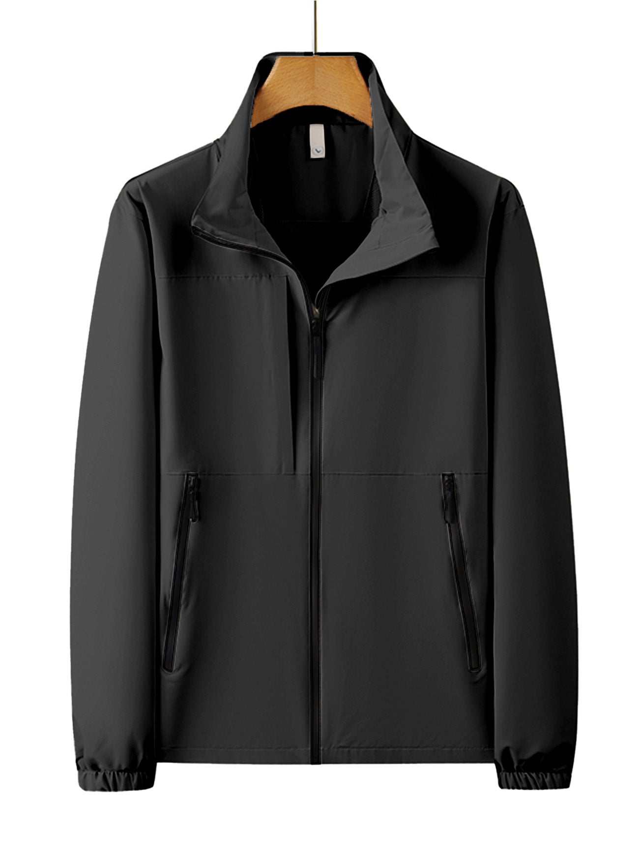 Herren Windjacke Leicht Reißverschluss Taschen Funktionell