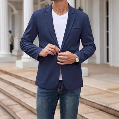 Herren Sakko Slim Fit Elegant Schwarz