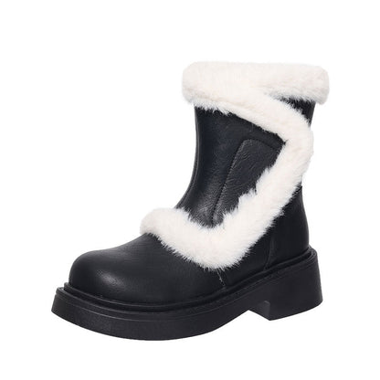 Damen Winterstiefel Warm Kuschelig Gummisohle Mode