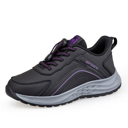Damen Sneaker Sportlich mit Schnellschnürsystem Schwarz