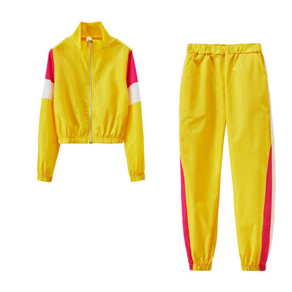 Damen Sportanzug Modern Farben Laufoutfit Fitness