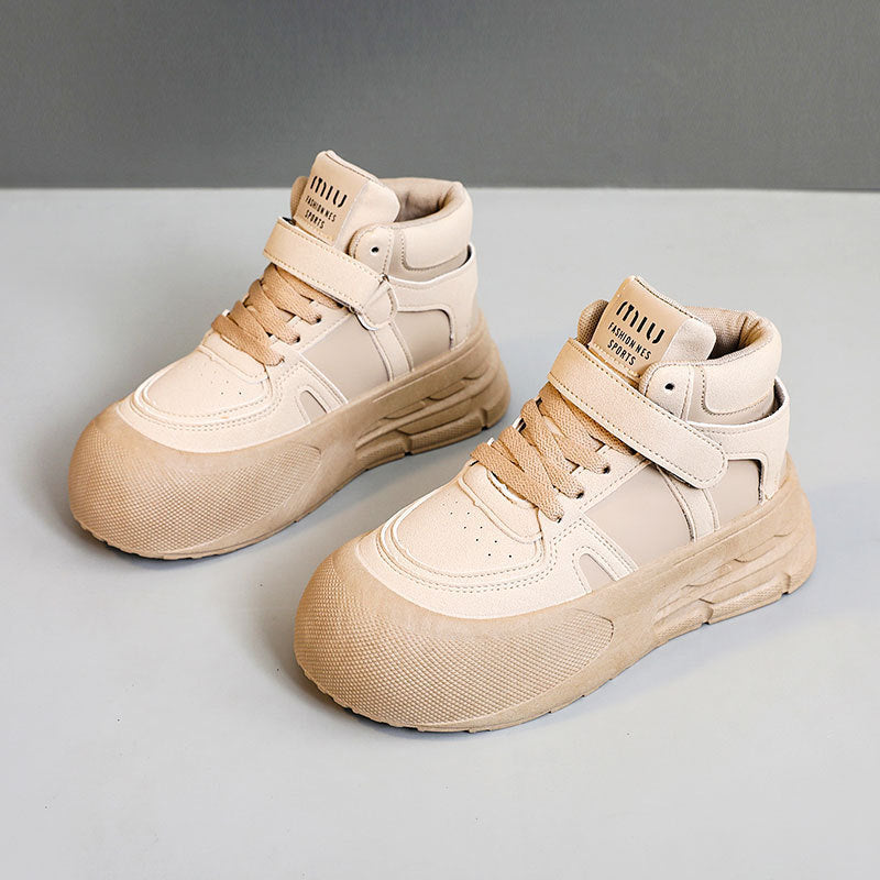 Damen Sneaker Sportlich High-Top mit Klettverschluss