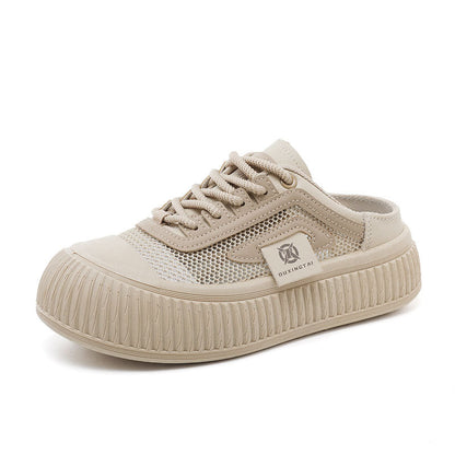 Damen Sneaker Lässig Atmungsaktiv Gummisohle Schwarz