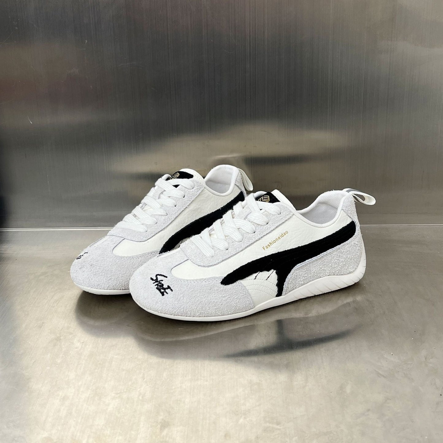 Damen Sneaker Elegant Rutschfest Weite Passform