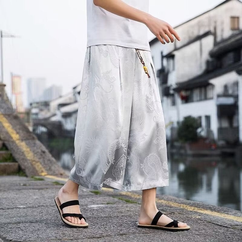 Ein Online-Shop für Herrenluftige Haremshose mit elegantem Muster und elastischem Bund Berlin-Glamour.