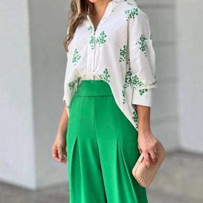 Damen Palazzo-Hose High-Waist Fließend Elegant