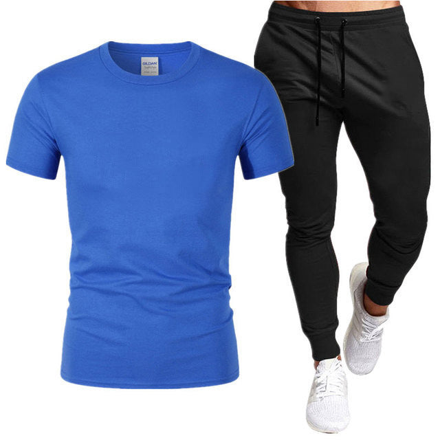Herren Sportset T-Shirt und Jogginghose Sportlich Komfortabel